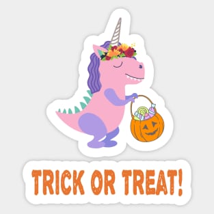 Dinocorn Trick or Treat Sticker